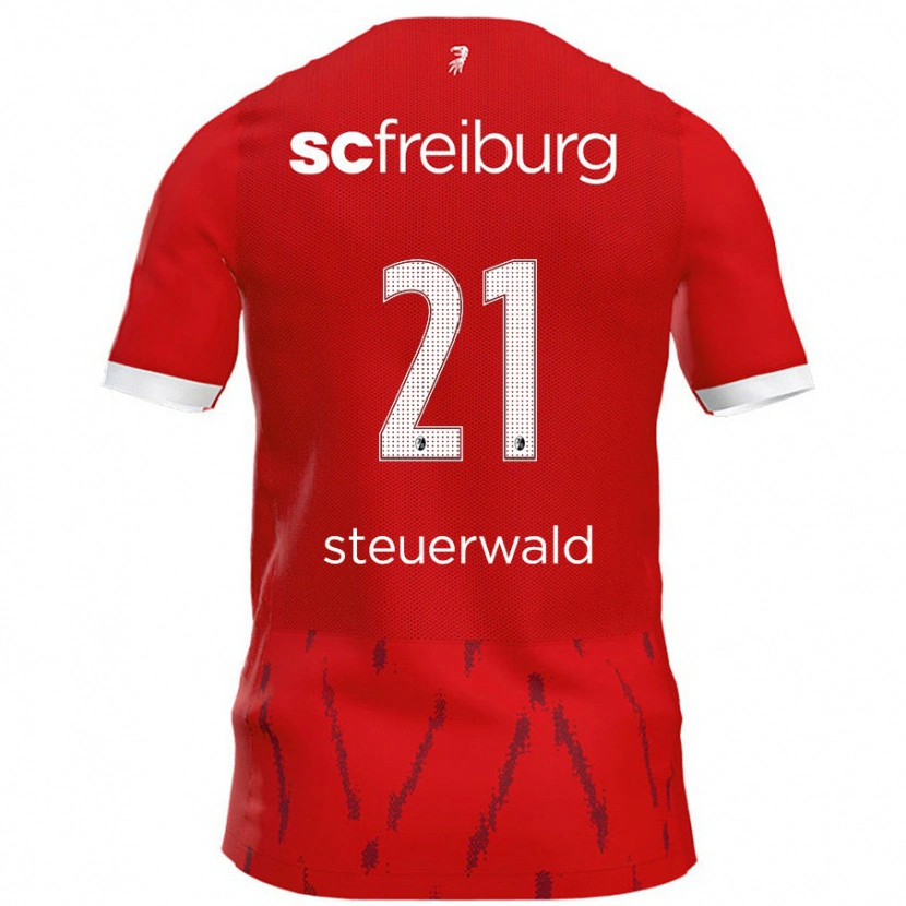 Danxen Hombre Camiseta Samantha Steuerwald #21 Rojo 1ª Equipación 2024/25 La Camisa