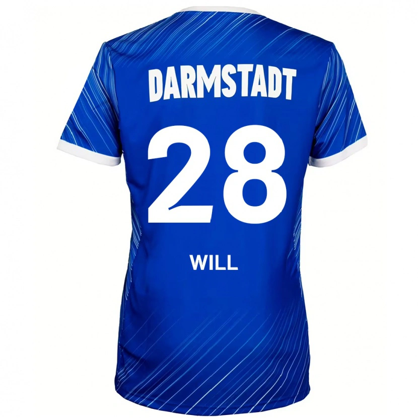 Danxen Hombre Camiseta Paul Will #28 Azul Blanco 1ª Equipación 2024/25 La Camisa