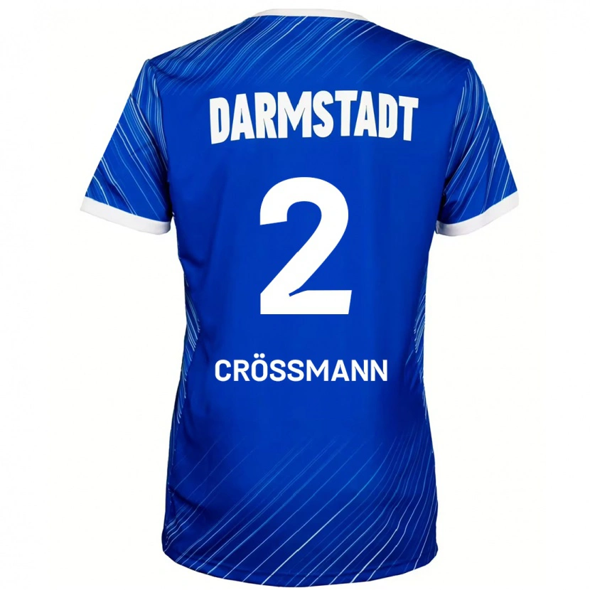 Danxen Hombre Camiseta Elias Crößmann #2 Azul Blanco 1ª Equipación 2024/25 La Camisa