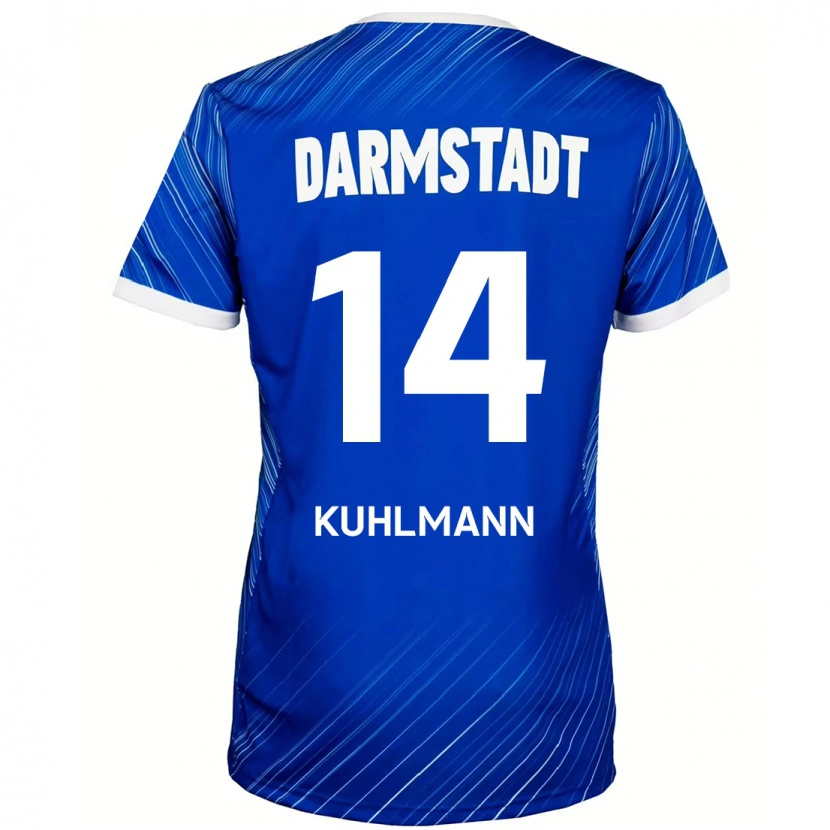 Danxen Hombre Camiseta Marcel Kuhlmann #14 Azul Blanco 1ª Equipación 2024/25 La Camisa