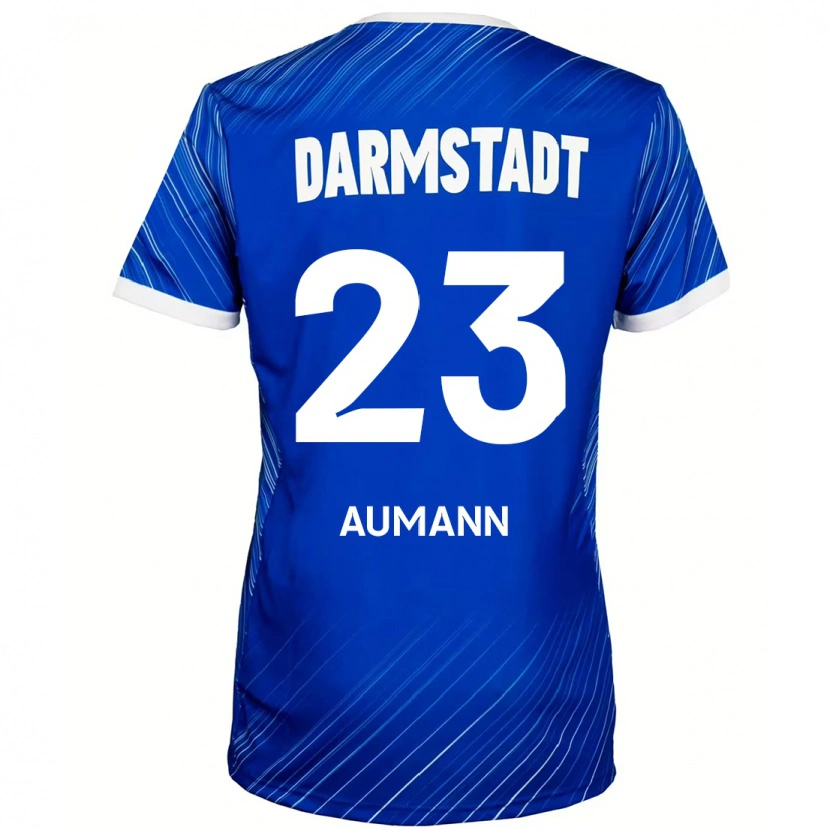 Danxen Hombre Camiseta Emil Aumann #23 Azul Blanco 1ª Equipación 2024/25 La Camisa