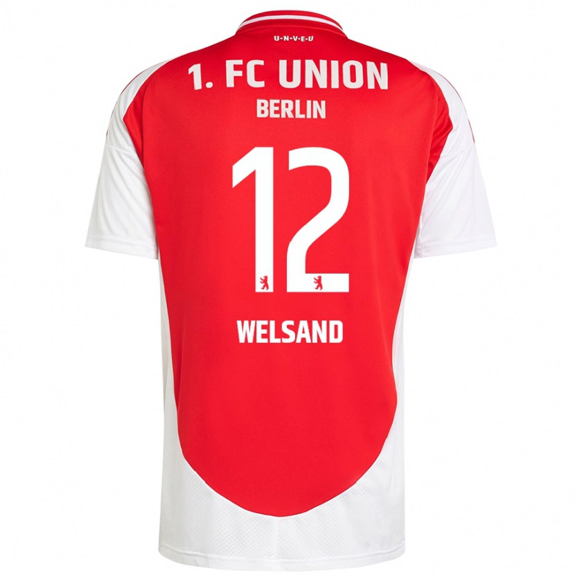 Danxen Hombre Camiseta Oskar Welsand #12 Rojo Blanco 1ª Equipación 2024/25 La Camisa