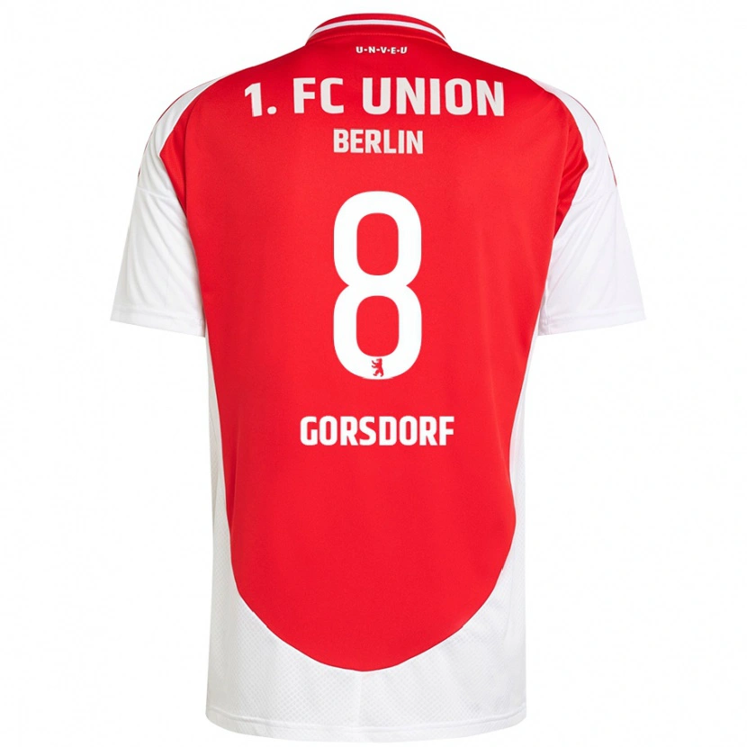 Danxen Hombre Camiseta Lisa Görsdorf #8 Rojo Blanco 1ª Equipación 2024/25 La Camisa