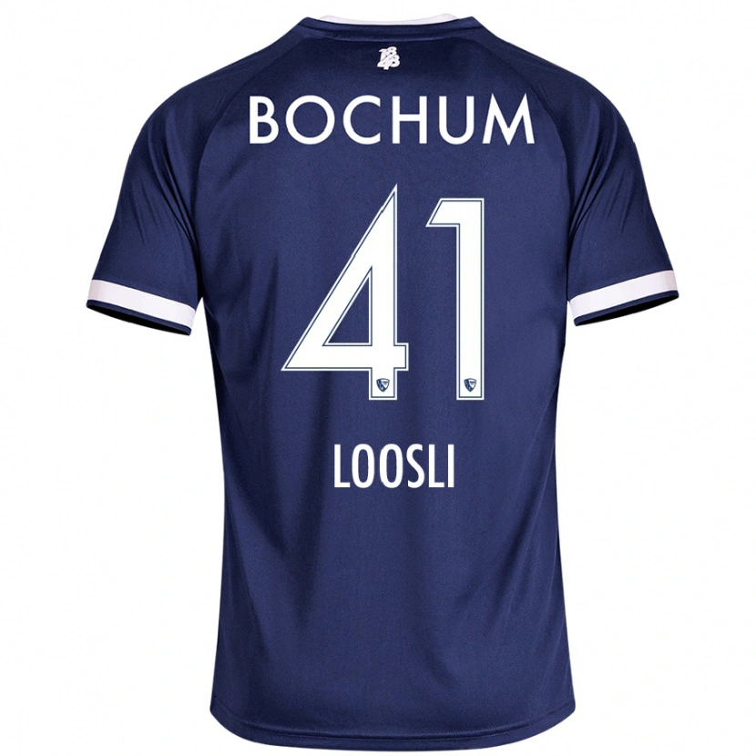 Danxen Hombre Camiseta Noah Loosli #41 Azul Oscuro 1ª Equipación 2024/25 La Camisa