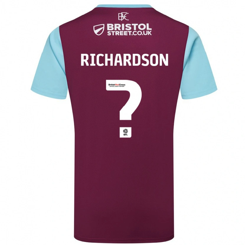 Danxen Hombre Camiseta Lewis Richardson #0 Borgoña Azul Cielo 1ª Equipación 2024/25 La Camisa