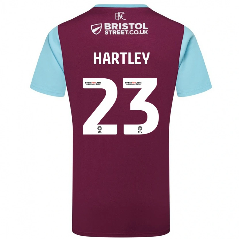 Danxen Hombre Camiseta Naomi Hartley #23 Borgoña Azul Cielo 1ª Equipación 2024/25 La Camisa