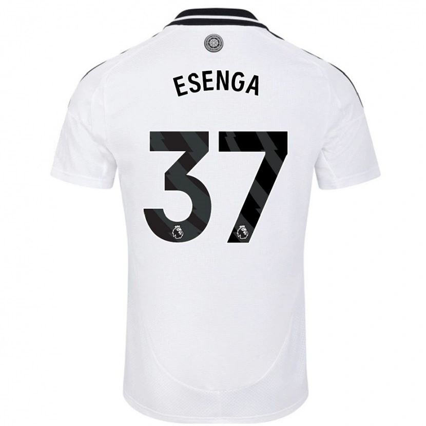 Danxen Hombre Camiseta Jonathan Esenga #37 Blanco 1ª Equipación 2024/25 La Camisa