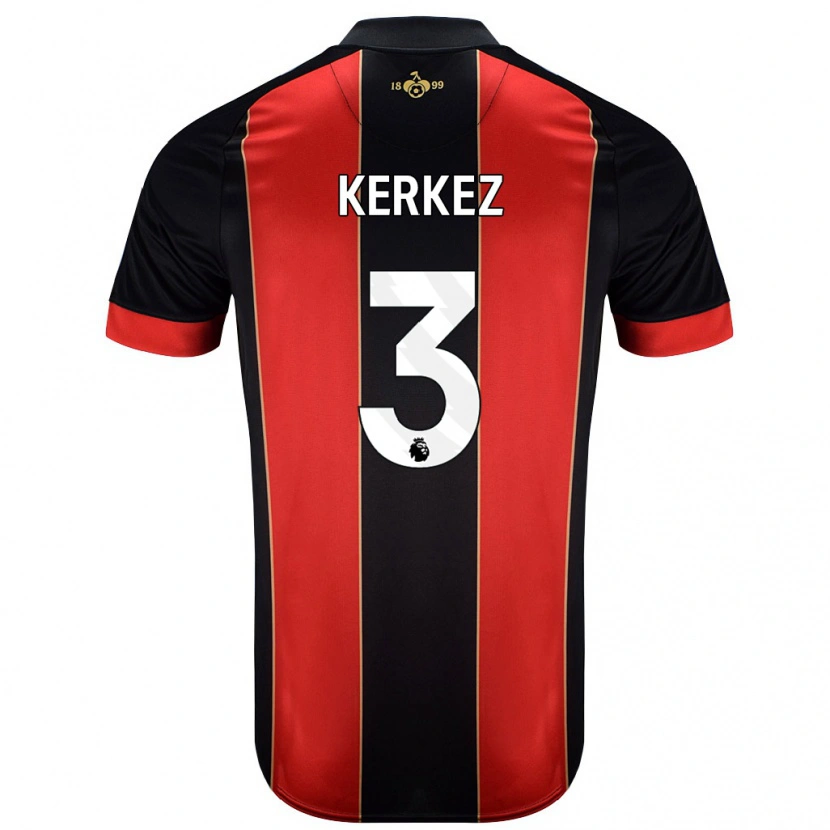 Danxen Hombre Camiseta Milos Kerkez #3 Rojo Negro 1ª Equipación 2024/25 La Camisa
