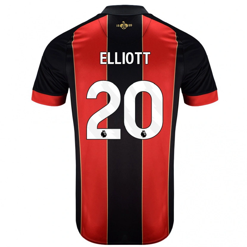 Danxen Hombre Camiseta Kaitlyn Elliott #20 Rojo Negro 1ª Equipación 2024/25 La Camisa