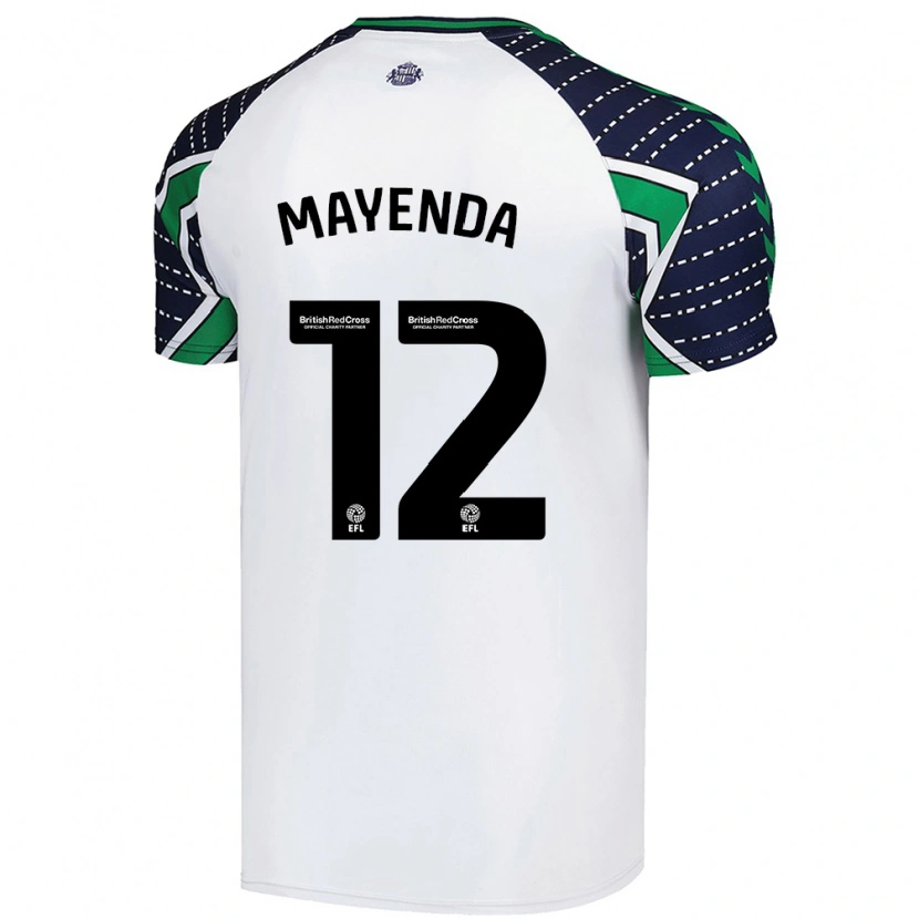 Danxen Hombre Camiseta Eliezer Mayenda #12 Blanco 2ª Equipación 2024/25 La Camisa