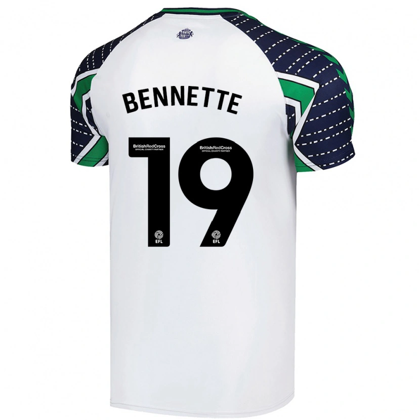 Danxen Hombre Camiseta Jewison Bennette #19 Blanco 2ª Equipación 2024/25 La Camisa