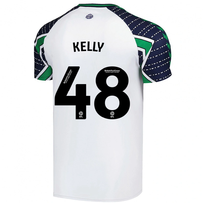 Danxen Hombre Camiseta Caden Kelly #48 Blanco 2ª Equipación 2024/25 La Camisa