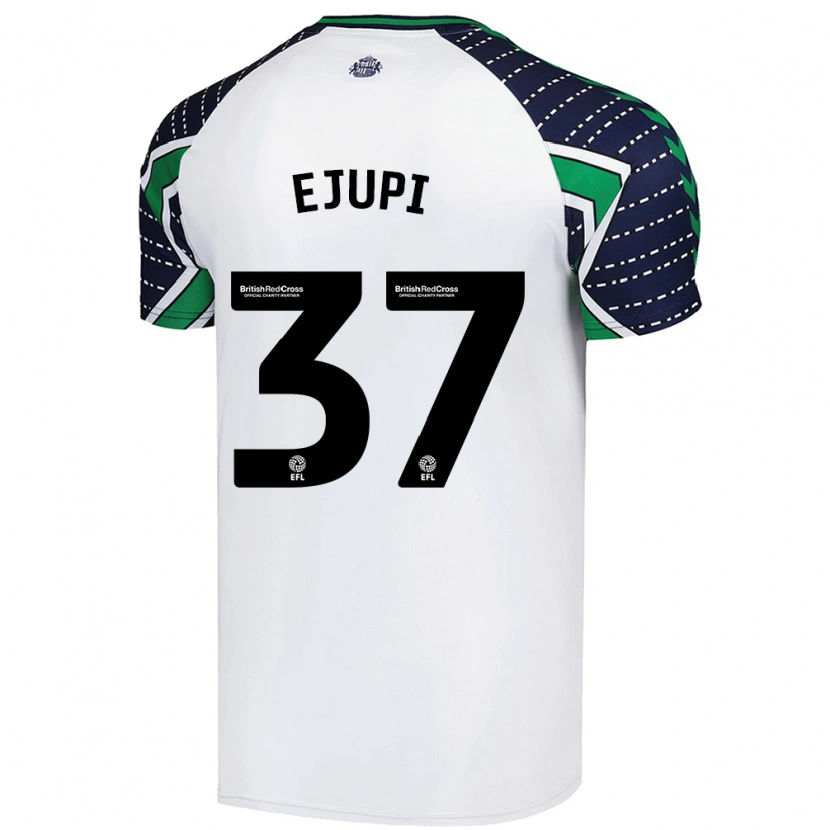 Danxen Hombre Camiseta Elizabeta Ejupi #37 Blanco 2ª Equipación 2024/25 La Camisa