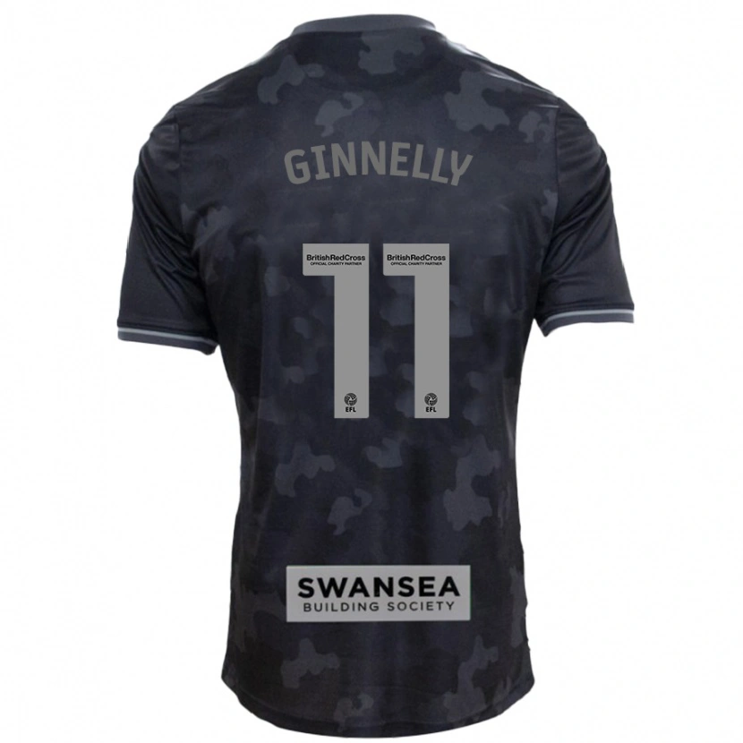 Danxen Hombre Camiseta Josh Ginnelly #11 Negro 2ª Equipación 2024/25 La Camisa