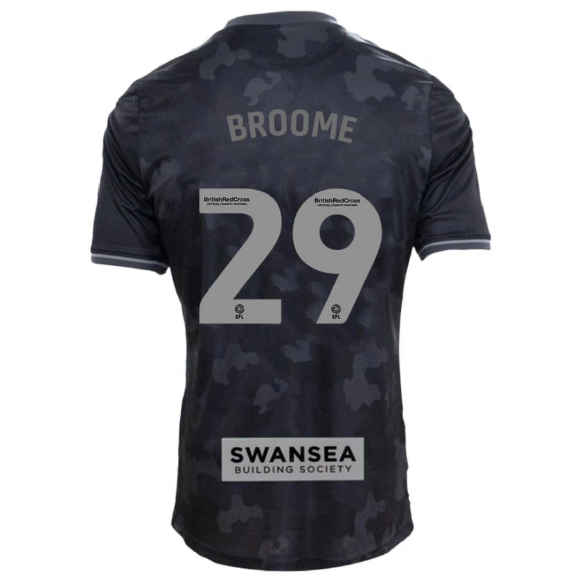 Danxen Hombre Camiseta Nathan Broome #29 Negro 2ª Equipación 2024/25 La Camisa