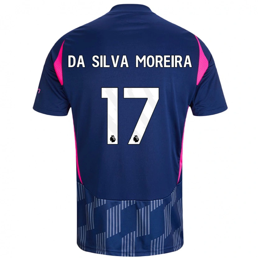 Danxen Hombre Camiseta Eric Da Silva Moreira #17 Azul Real Rosa 2ª Equipación 2024/25 La Camisa