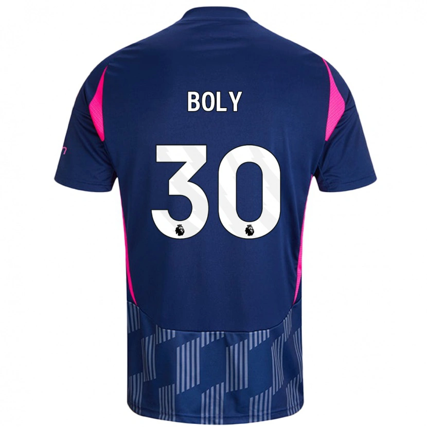 Danxen Hombre Camiseta Willy Boly #30 Azul Real Rosa 2ª Equipación 2024/25 La Camisa