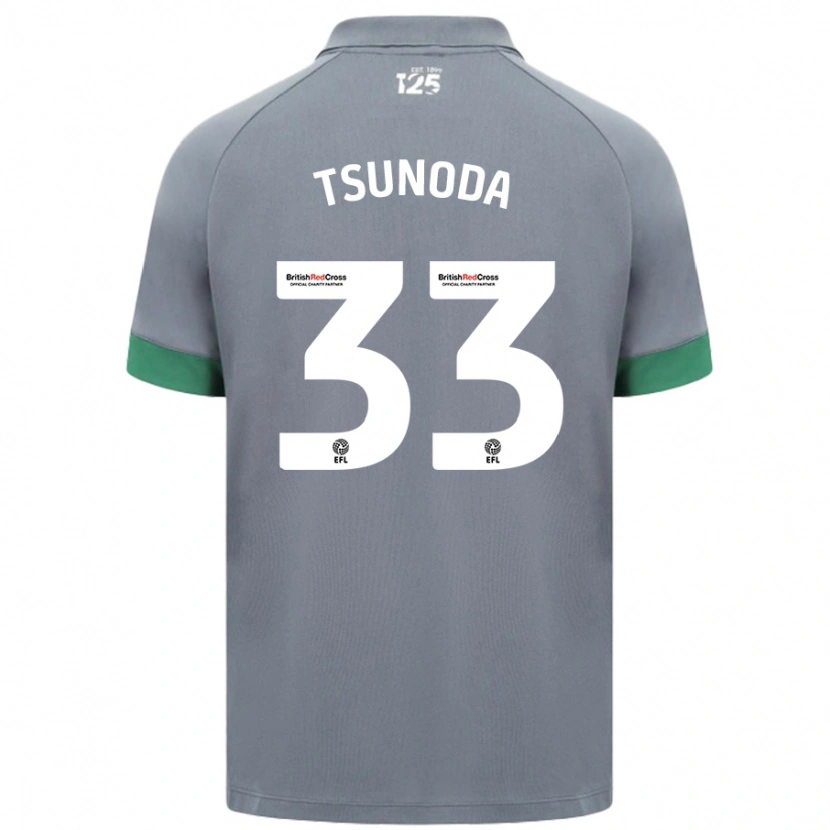 Danxen Hombre Camiseta Ryotaro Tsunoda #33 Gris Oscuro 2ª Equipación 2024/25 La Camisa