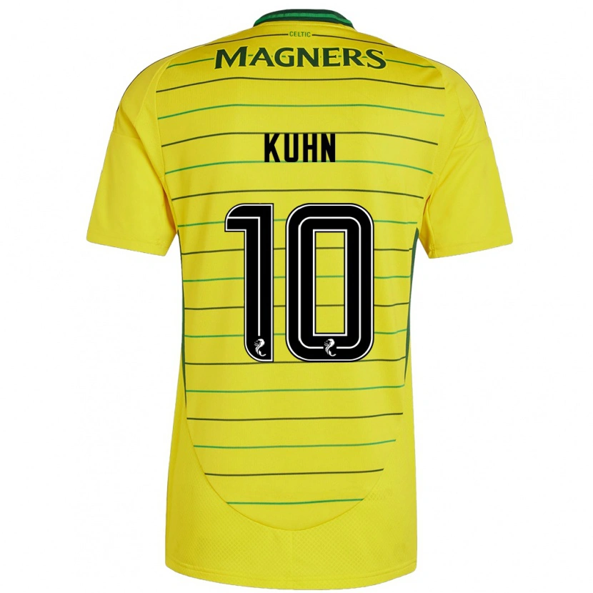 Danxen Hombre Camiseta Nicolas Kühn #10 Amarillo 2ª Equipación 2024/25 La Camisa