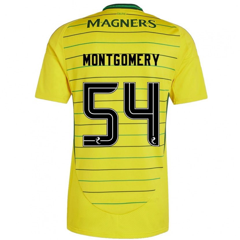 Danxen Hombre Camiseta Adam Montgomery #54 Amarillo 2ª Equipación 2024/25 La Camisa