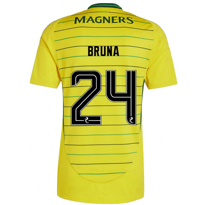 Danxen Hombre Camiseta Bruna Lourenço #24 Amarillo 2ª Equipación 2024/25 La Camisa