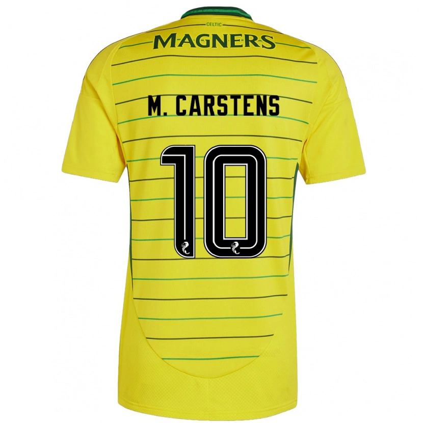 Danxen Hombre Camiseta Mathilde Carstens #10 Amarillo 2ª Equipación 2024/25 La Camisa