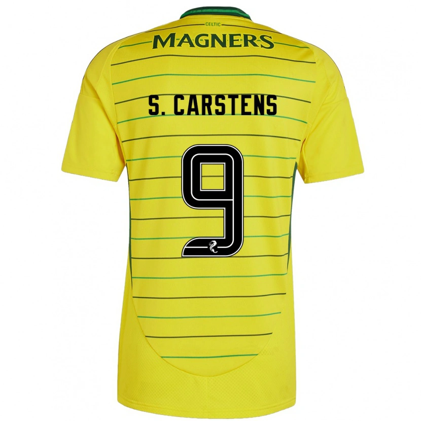 Danxen Hombre Camiseta Signe Carstens #9 Amarillo 2ª Equipación 2024/25 La Camisa