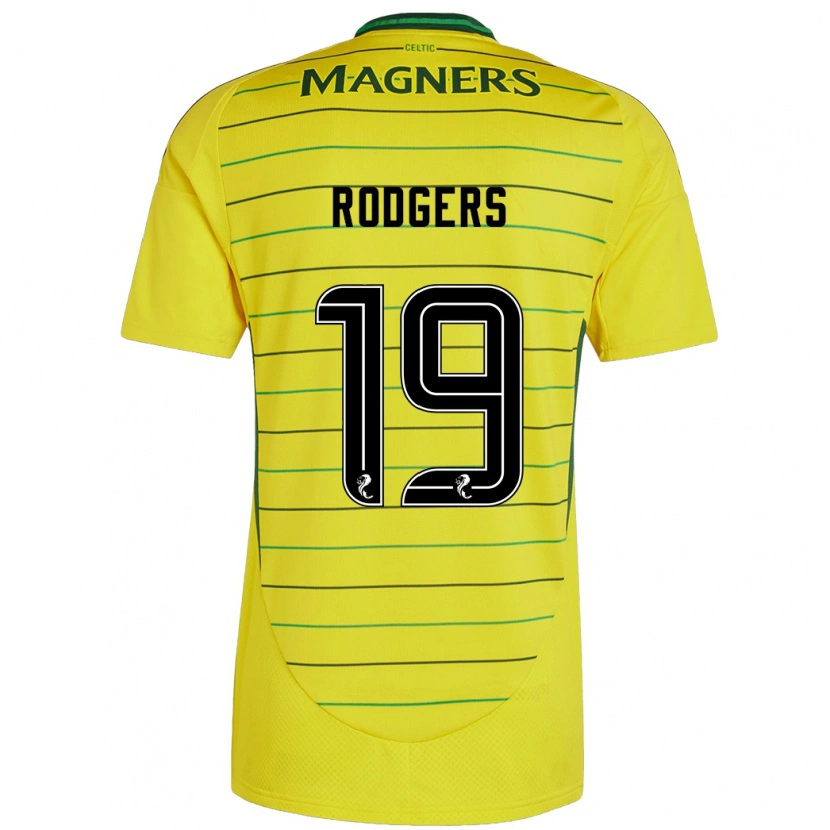 Danxen Hombre Camiseta Lisa Rodgers #19 Amarillo 2ª Equipación 2024/25 La Camisa