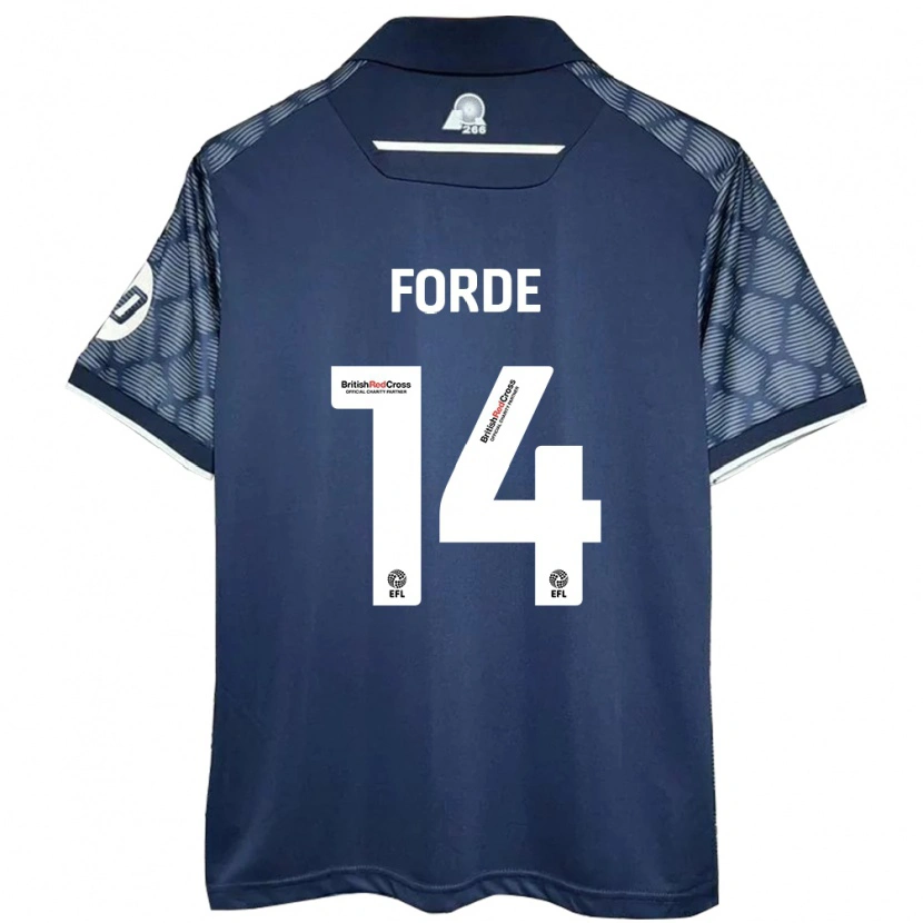 Danxen Hombre Camiseta Anthony Forde #14 Negro 2ª Equipación 2024/25 La Camisa