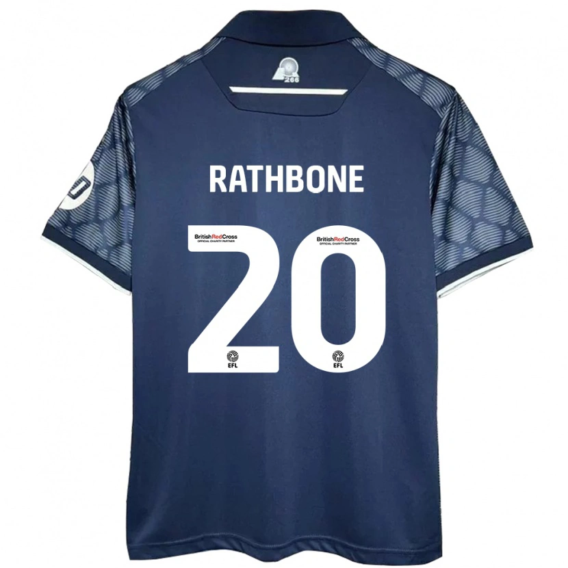 Danxen Hombre Camiseta Ollie Rathbone #20 Negro 2ª Equipación 2024/25 La Camisa