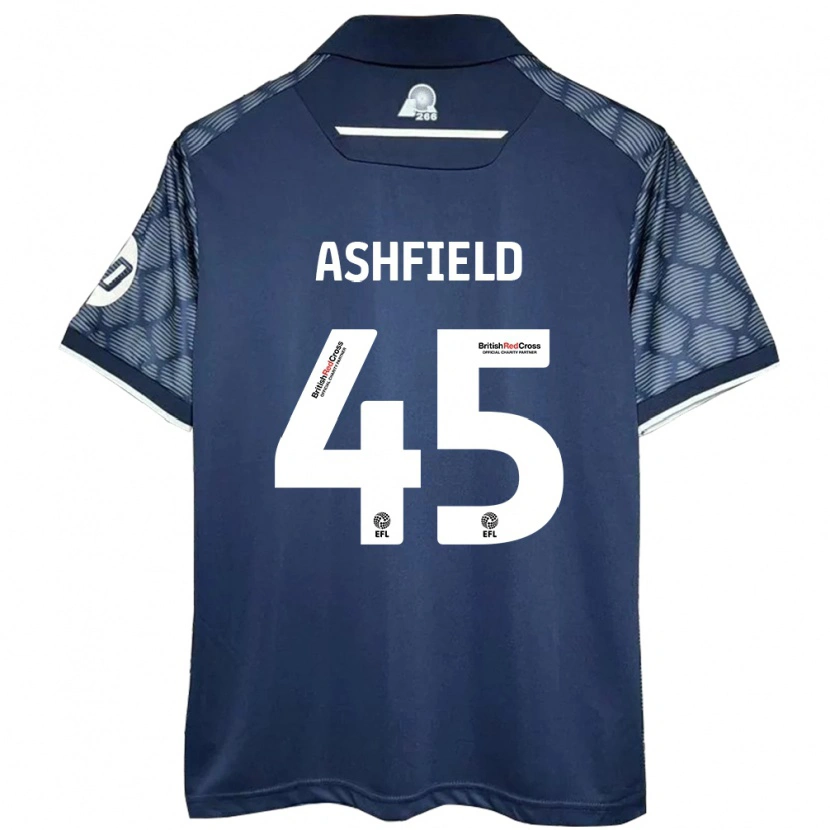 Danxen Hombre Camiseta Harry Ashfield #45 Negro 2ª Equipación 2024/25 La Camisa