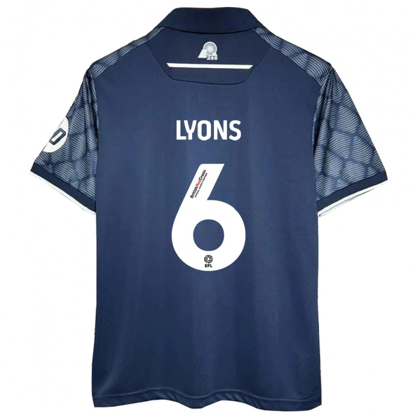 Danxen Hombre Camiseta Lauryn Lyons #6 Negro 2ª Equipación 2024/25 La Camisa