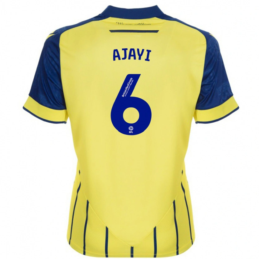Danxen Hombre Camiseta Semi Ajayi #6 Amarillo Azul 2ª Equipación 2024/25 La Camisa