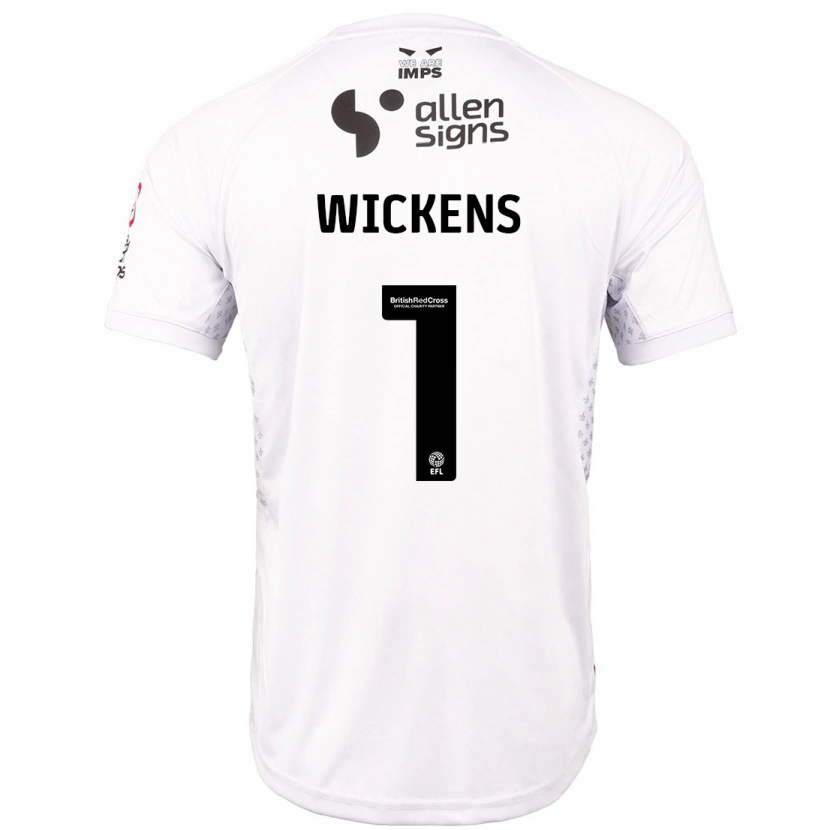 Danxen Hombre Camiseta George Wickens #1 Rojo Blanco 2ª Equipación 2024/25 La Camisa