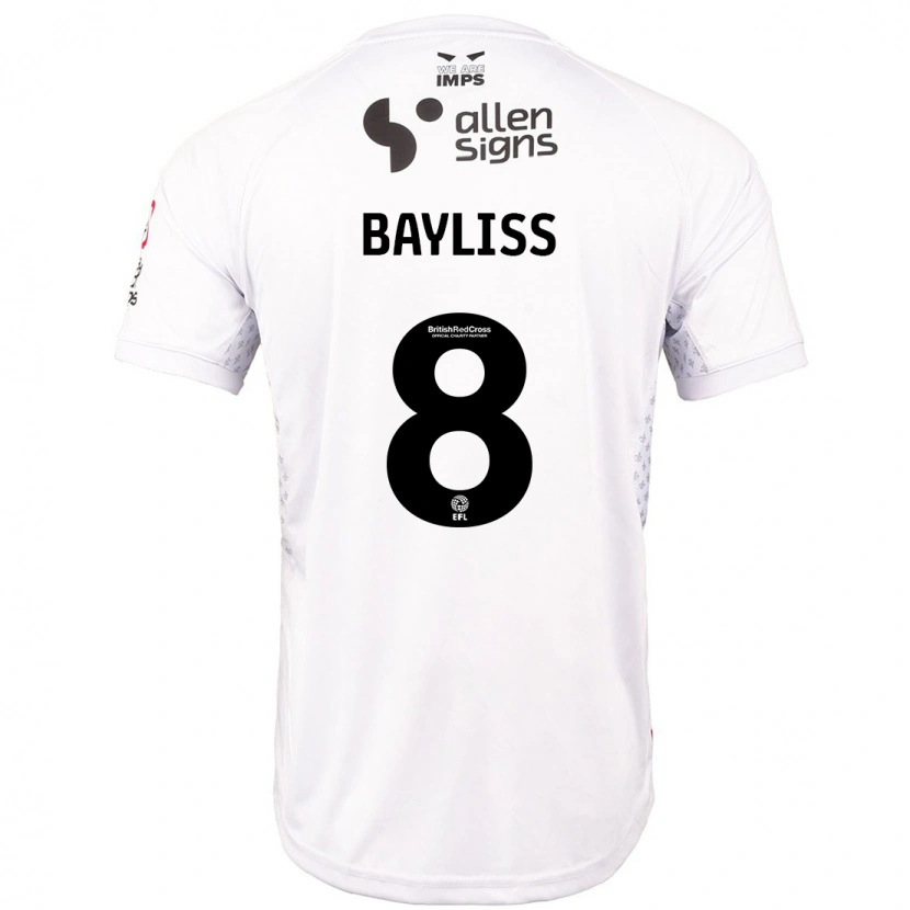 Danxen Hombre Camiseta Tom Bayliss #8 Rojo Blanco 2ª Equipación 2024/25 La Camisa