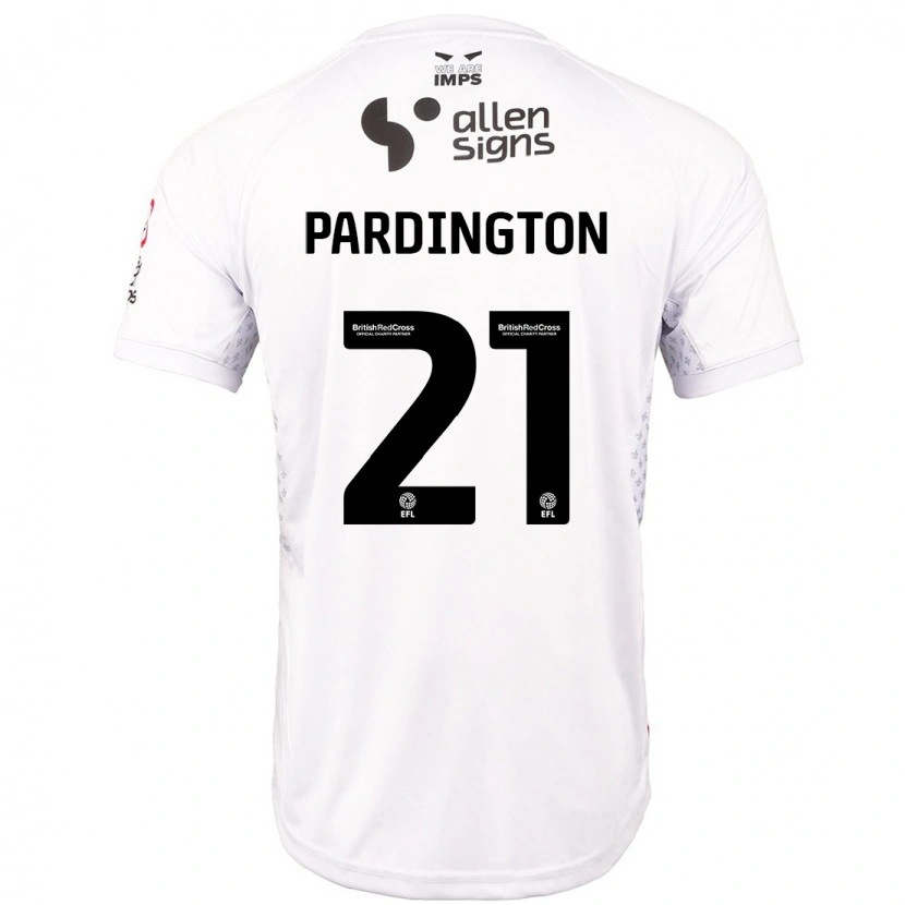 Danxen Hombre Camiseta Jamie Pardington #21 Rojo Blanco 2ª Equipación 2024/25 La Camisa