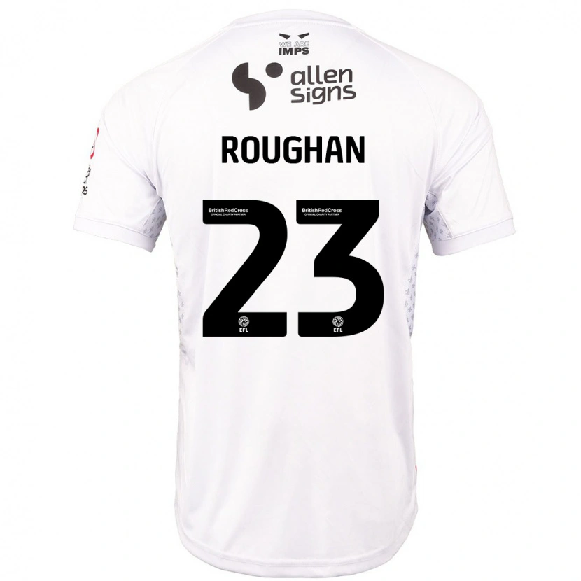 Danxen Hombre Camiseta Sean Roughan #23 Rojo Blanco 2ª Equipación 2024/25 La Camisa