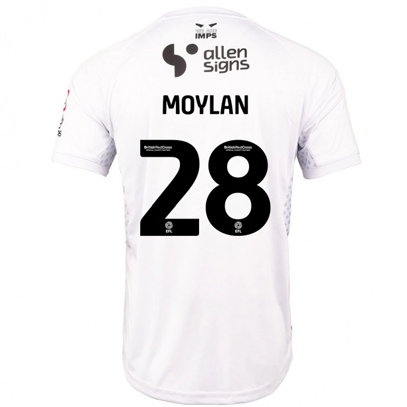 Danxen Hombre Camiseta Jack Moylan #28 Rojo Blanco 2ª Equipación 2024/25 La Camisa