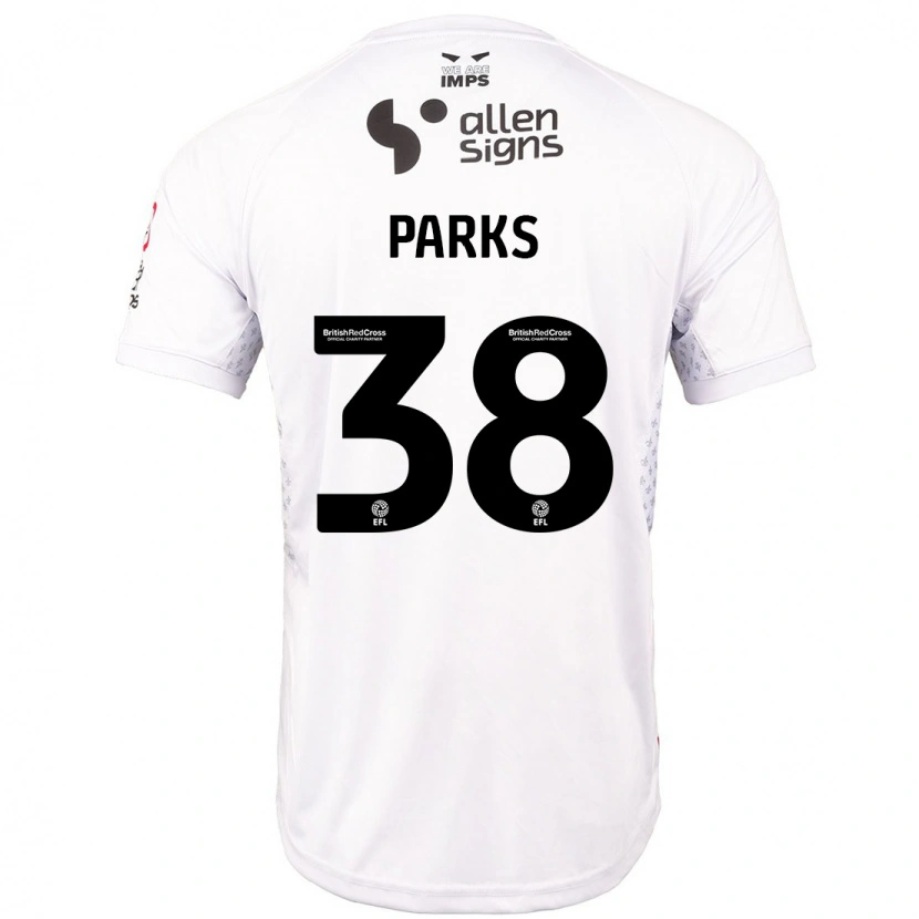 Danxen Hombre Camiseta Charlie Parks #38 Rojo Blanco 2ª Equipación 2024/25 La Camisa