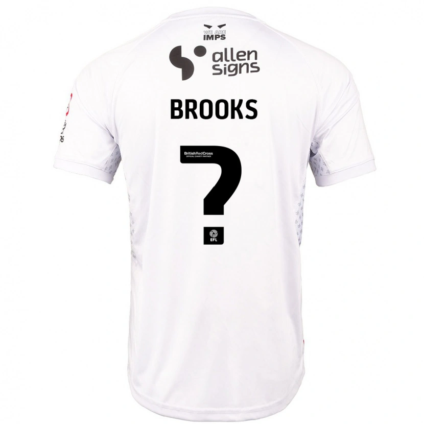 Danxen Hombre Camiseta Billy Brooks #0 Rojo Blanco 2ª Equipación 2024/25 La Camisa