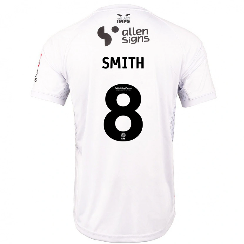 Danxen Hombre Camiseta Alistair Smith #8 Rojo Blanco 2ª Equipación 2024/25 La Camisa
