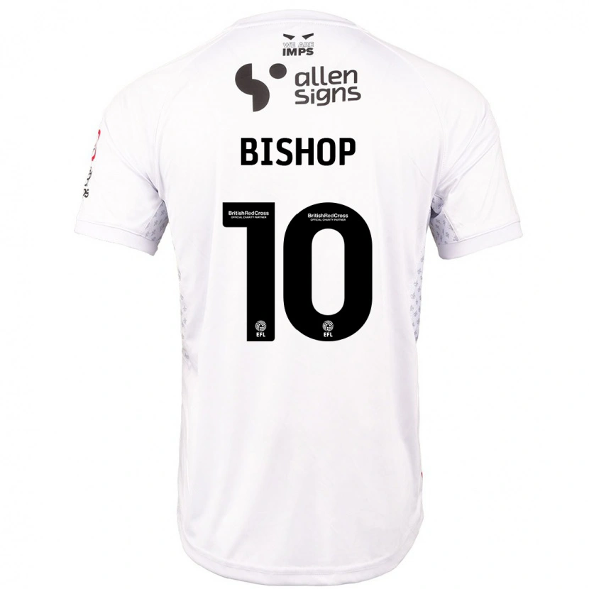 Danxen Hombre Camiseta Teddy Bishop #10 Rojo Blanco 2ª Equipación 2024/25 La Camisa
