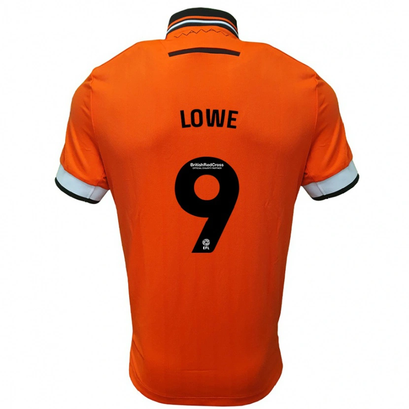 Danxen Hombre Camiseta Jamal Lowe #9 Naranja Blanco 2ª Equipación 2024/25 La Camisa