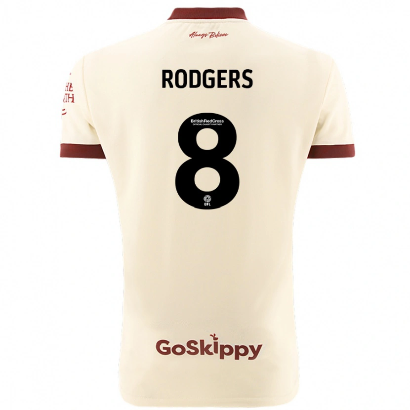 Danxen Hombre Camiseta Amy Rodgers #8 Crema Blanco 2ª Equipación 2024/25 La Camisa
