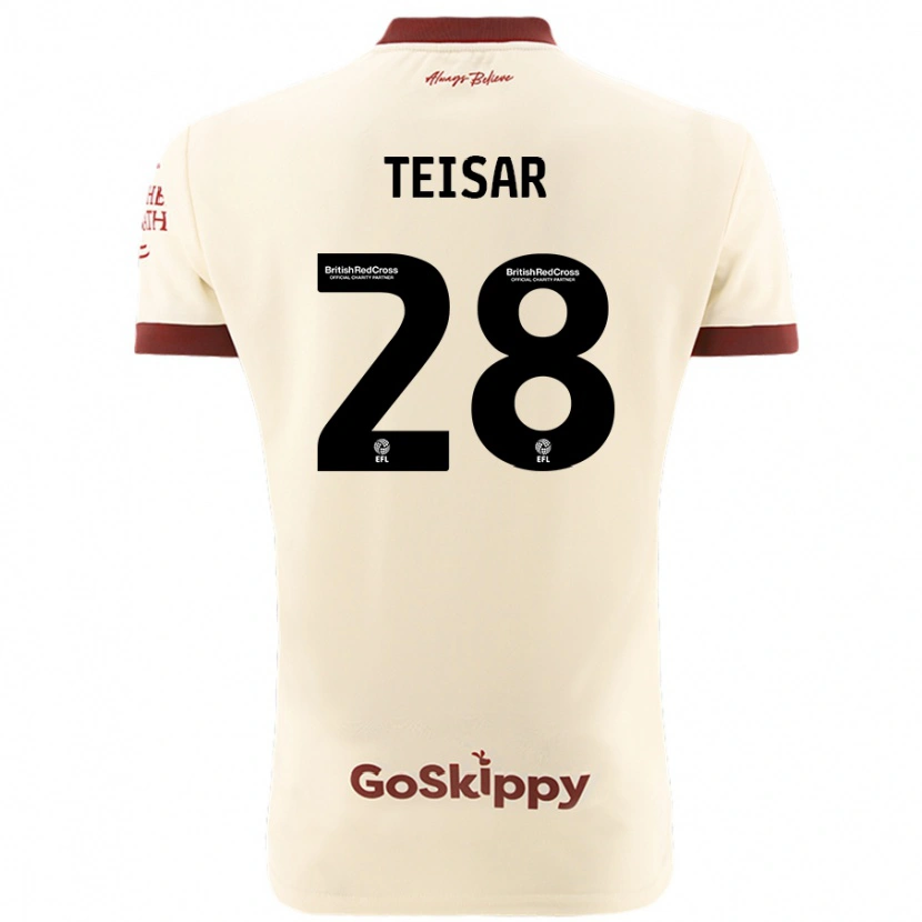 Danxen Hombre Camiseta Tianna Teisar #28 Crema Blanco 2ª Equipación 2024/25 La Camisa