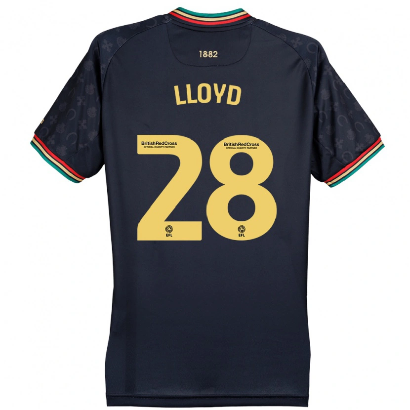 Danxen Hombre Camiseta Alfie Lloyd #28 Azul Marino Oscuro 2ª Equipación 2024/25 La Camisa