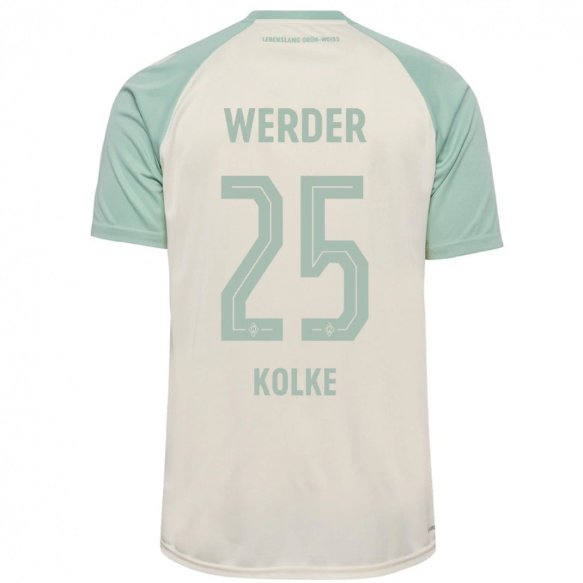 Danxen Hombre Camiseta Markus Kolke #25 Blanquecino Verde Claro 2ª Equipación 2024/25 La Camisa