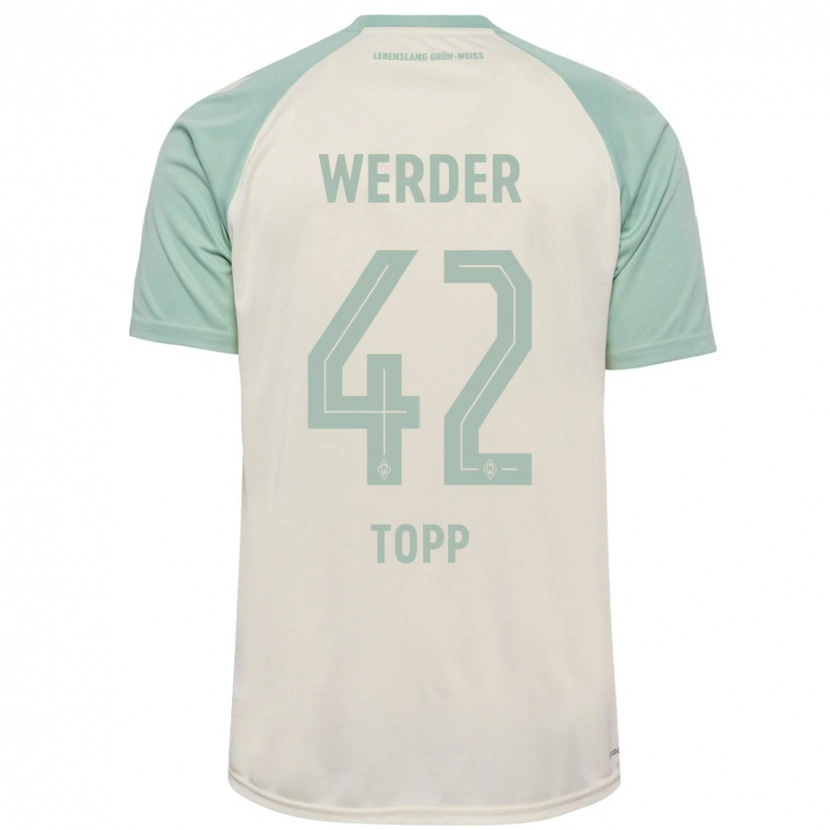 Danxen Hombre Camiseta Keke Topp #42 Blanquecino Verde Claro 2ª Equipación 2024/25 La Camisa