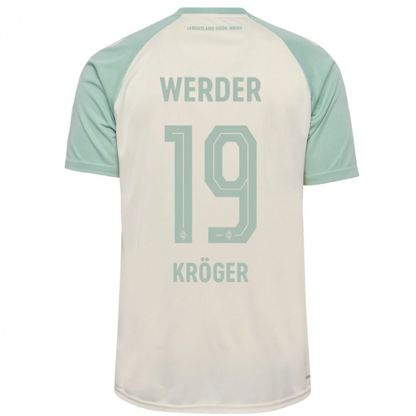 Danxen Hombre Camiseta Moritz Kröger #19 Blanquecino Verde Claro 2ª Equipación 2024/25 La Camisa