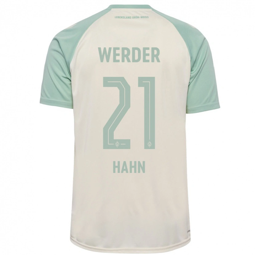 Danxen Hombre Camiseta Chiara Hahn #21 Blanquecino Verde Claro 2ª Equipación 2024/25 La Camisa